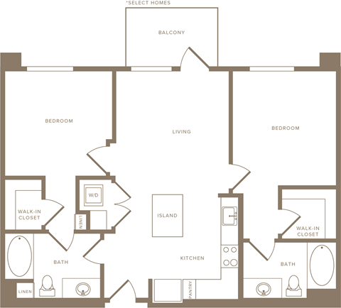 B4 Floor Plan at The Q Playa, California